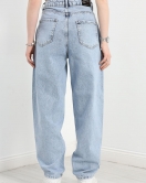 Leopar Detay Baggy Kot Pantolon Buzmavi - 40698.1975.