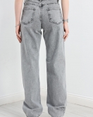 Yüksek Bel Straight Kesim Kot Pantolon Gri - 30541.1975.