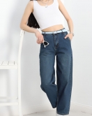 Kemerli Baggy Kot Pantolon Koyumavi - 30584.01975.