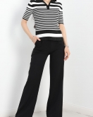 Çizgili Triko Body Siyah - 40832.1247.