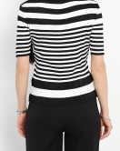 Çizgili Triko Body Siyah - 40832.1247.