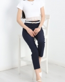 Dantel Detay Crop Body Beyaz - 70054.599.