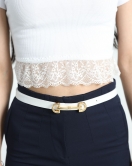 Dantel Detay Crop Body Beyaz - 70054.599.