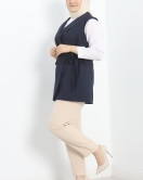 Astarlı Blazer Yelek Lacivert - 40523.1986.