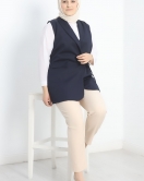 Astarlı Blazer Yelek Lacivert - 40523.1986.