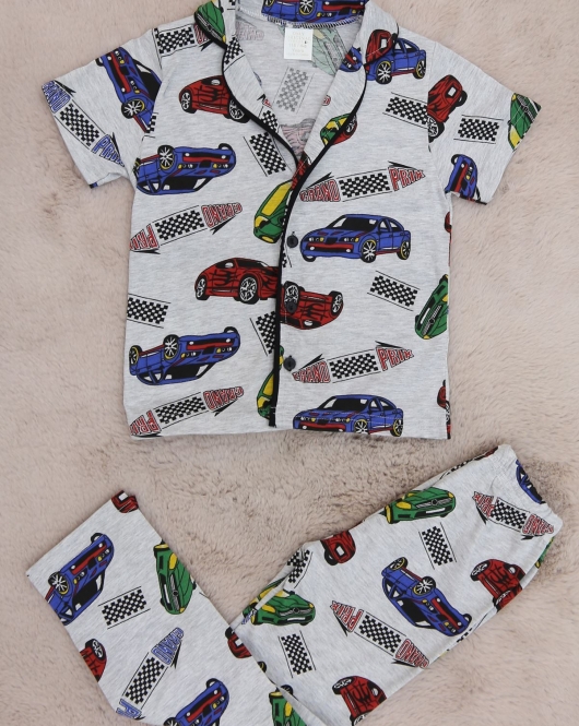 4-12 Yaş Erkek Çocuk Pijama Takımı Grimavi - 50369.1776.