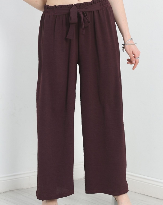 Ayrobin Kumaş Lastikli Pantolon Mor - 30406.904.