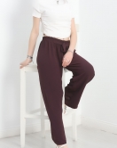Ayrobin Kumaş Lastikli Pantolon Mor - 30406.904.