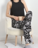 Ring Viskon Pijama Altı Siyahgri - 50420.1928.