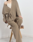 Asimetrik Kimono Takım Vizon - 70153.2000.
