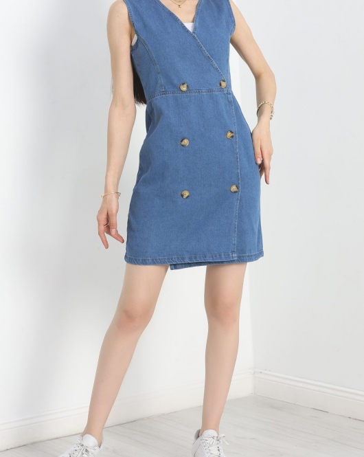 Denim Elbise Mavi - 30670.1778.