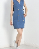 Denim Elbise Mavi - 30670.1778.