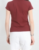 Kısa Kol Bisiklet Yaka Body Bordo - 21060.200.