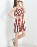 Dokuma Viskon Elbise Bordo - 58209.1592.