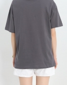 Baskılı Oversize Tişört Gribeyaz1 - 40649.1872.