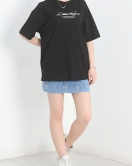 Baskılı Oversize Tişört Siyahbeyaz4 - 40637.1872.