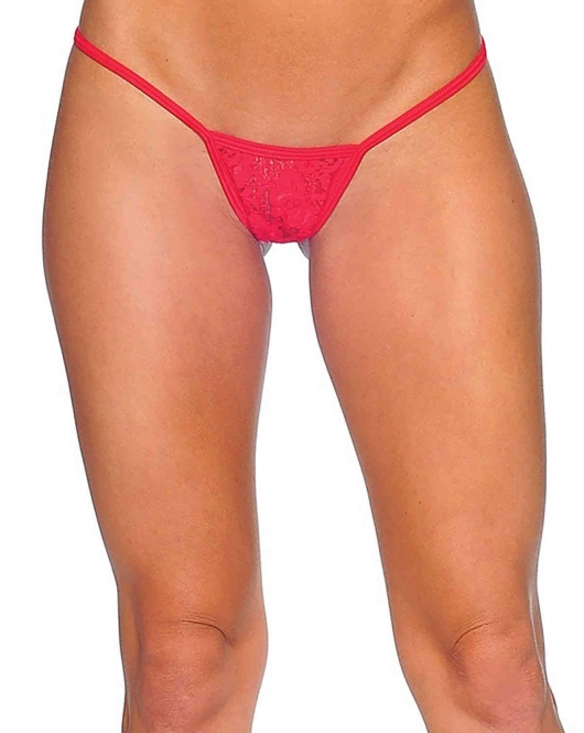 Kırmızı Dantelli Tanga TM1166