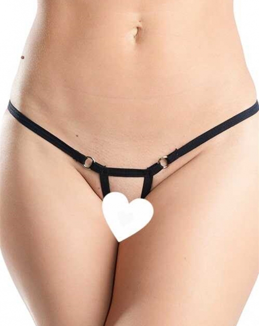 Siyah Arası Açık Seksi Tanga TM1143